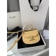 380 Arc de Triomphe handbag saddle bag yellow mini handbag hardware using pairs of zp real thick gold plating technology customized pairs of version cowhide leather playful and cute mini small bag with box packaging size 1551155cm