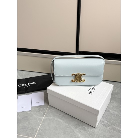 360 Triumph Armpit Bag Blue Classic Style Versatile King Hardware using the pair of zp real thick gold plating technology head layer calfskin leather shaping while maintaining the feel of the package with the picture Size 2051154cm