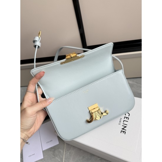 360 Triumph Armpit Bag Blue Classic Style Versatile King Hardware using the pair of zp real thick gold plating technology head layer calfskin leather shaping while maintaining the feel of the package with the picture Size 2051154cm