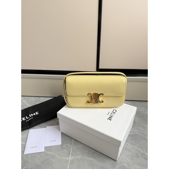 360 Triumph armpit bag yellow classic style versatile king hardware using pairs of zp real thick gold plating technology head calf leather shaping while maintaining the feel with the picture package size 2051154cm