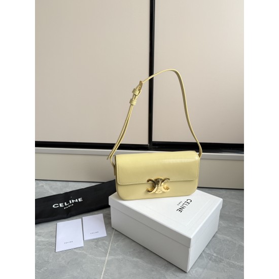 360 Triumph armpit bag yellow classic style versatile king hardware using pairs of zp real thick gold plating technology head calf leather shaping while maintaining the feel with the picture package size 2051154cm