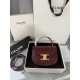 380 Arc de Triomphe Tote Saddle Bag Burgundy Mini Tote Hardware using pairs of zp real thick gold plating technology customized pairs of version of cowhide leather playful and cute mini small bag with box packaging size 1551155cm
