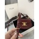 380 Arc de Triomphe Tote Saddle Bag Burgundy Mini Tote Hardware using pairs of zp real thick gold plating technology customized pairs of version of cowhide leather playful and cute mini small bag with box packaging size 1551155cm
