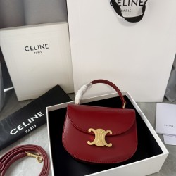 380 Arc de Triomphe Tote Saddle Bag Big Red Mini Tote Hardware using pairs of zp real thick gold plating technology customized pairs of version of cowhide leather playful and cute mini small bag with box packaging size 1551155cm