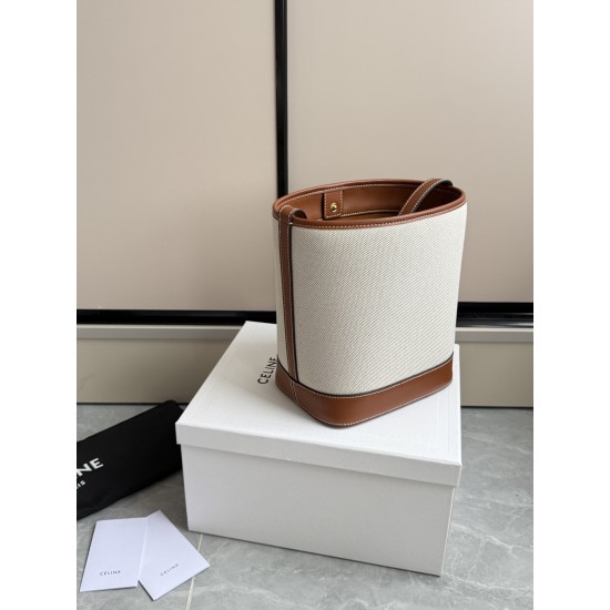 360 cuir bucket bag canvas Arc de Triomphe embossed full leather crossbody bucket understated simplicity casual small style belongs to the more you look the more you like the model of classic cowhide texture superb with the picture package size 222413cm