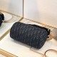 190 Original with tiger box Dior 2024 Early Spring New Inside with Inside Size OBLIQUE Printed Canvas Cylinder Bag Black Cloth and Black Calfskin Adjustable Removable Shoulder Strap Full Logo Logo Details Unisex Model CD1087 Size 211313cm
