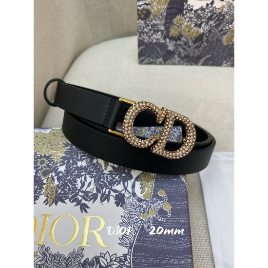 Dior Dior official website series star runway models to create a refined and elegant heart of the best hardware using exquisite processing technology imported noble cowhide Suitable for all kinds of waist accessories skirt belt width 20cmP160