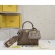 Model 3309320NEWFendi's iconic Peekaboo ISeeU medium handbag in full-grain leatherLarge, hand-stitched sides with classic twist locksFrom the outside, you can see the full-grain leather lining in the same colorTwo compartments separated by a rigid divider
