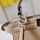 380 model 3372 the iconic peekaboo iseeu ideal compact handbag is hand stitched with 306 stitches in the same color with large bright threads representing the traditional selleria craftsmanship in a selection of dove grey cuoio romano leather with signatu