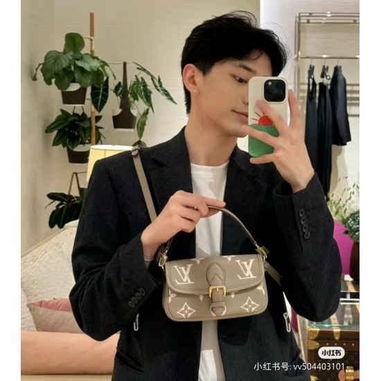 LV nano baguette elephant gray upper model number M83300