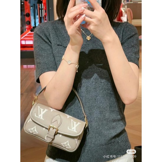 LV nano baguette elephant gray upper model number M83300