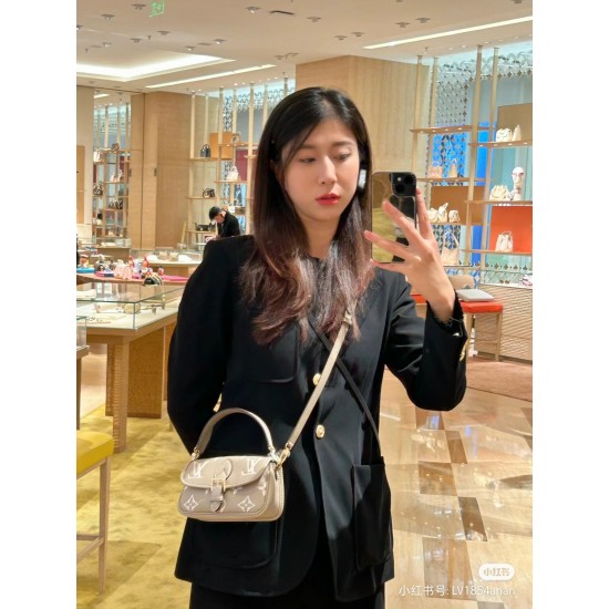 LV nano baguette elephant gray upper model number M83300