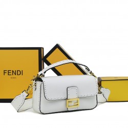 290 FirecrackersFendi BaguetteMedium baguetteCuoio RomanoMade of cowhide leatherHand-stitched and embellished with FF claspFeatures a front flap with magnetic closureInterior compartment with zippered pocketFeatures a leather Selleria seal with gold-tone 