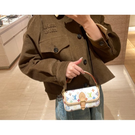 Nano Diane Baguette Handbag Donkey Home M14194 White White Color Takashi Murakami Model Figure