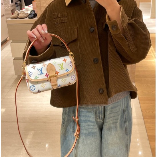 Nano Diane Baguette Handbag Donkey Home M14194 White White Color Takashi Murakami Model Figure