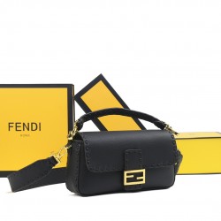 290 FirecrackersFendi BaguetteMedium baguetteCuoio RomanoMade of cowhide leatherHand-stitched and embellished with FF claspFeatures a front flap with magnetic closureInterior compartment with zippered pocketFeatures a leather Selleria seal with gold-tone 