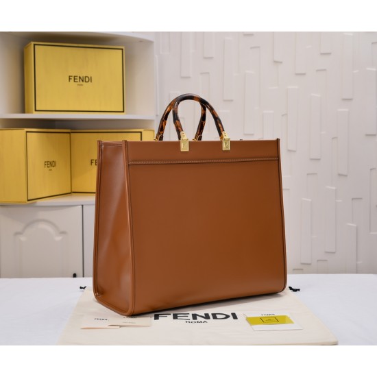 Large 280FI TOTE Tote Sunshine Handbag Leather Simple Letter LOGO Design Amber Double Handle is the biggest focus of the whole bag Single twisted on the very aura also does not strangle the hand Overall retro sense is super suitable for like retro style o