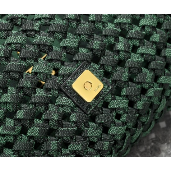 260 Now FI New Old Flower Woven Baguette Iconic Baguette Medium Handbag with Flap Design with FF Magnetic Buckle Closure FF Jacquard Fabric Woven Strap Superb on the body to see the highest rate of pieces can be a variety of vintage with the classic style