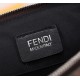 Brand FENDI Fendi model number organ PVC black stripe handbag Item No. 168568 color brown size 30202 material head layer imported nappa cowhide double letters PVC FENDI pouch Fendi handbag super explosive models to come pull the first layer of nappa cowhi
