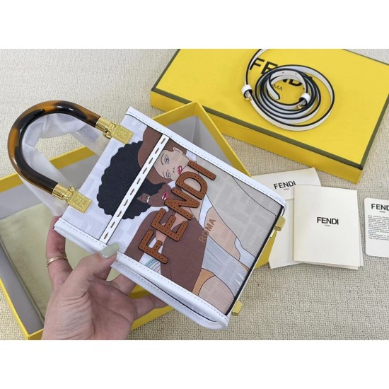 Upgraded batch 280 first batch in stock FENDI artist fashion illustration 2022 spring and summer series handbags this season works from the 20th century fashion illustrator Antonio Lopez's work to get inspired by the canvas a colorful girl illustration th