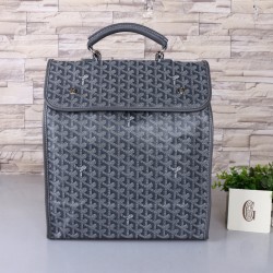 Goyard GOYARD new shoulder bag carbon gray explosion models backpack men and women with the same models can be folded shoulder straps can be removed as a handbag can also be equipped with leather size bottom length 32 width 14 height 37cm shoulder straps 