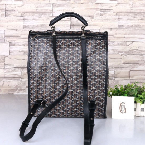 Goyard GOYARD new shoulder bag new black burst models backpack men and women with the same models can be folded shoulder straps can be removed as a handbag can also be equipped with leather size bottom length 32 width 14 height 37cm shoulder straps can be
