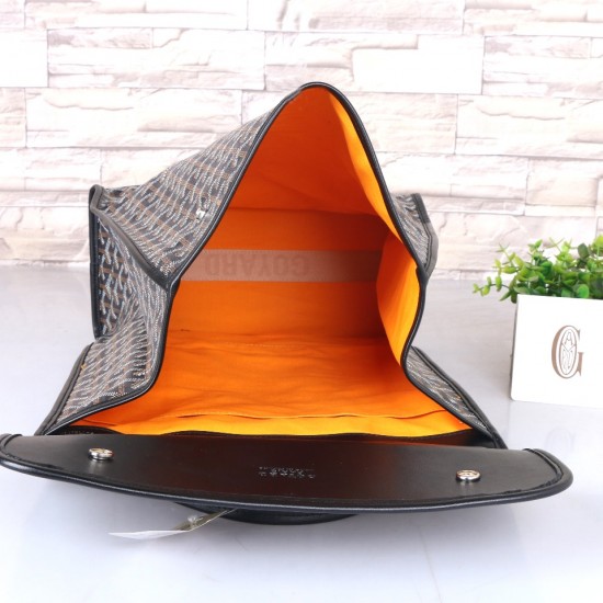 Goyard GOYARD new shoulder bag new black burst models backpack men and women with the same models can be folded shoulder straps can be removed as a handbag can also be equipped with leather size bottom length 32 width 14 height 37cm shoulder straps can be