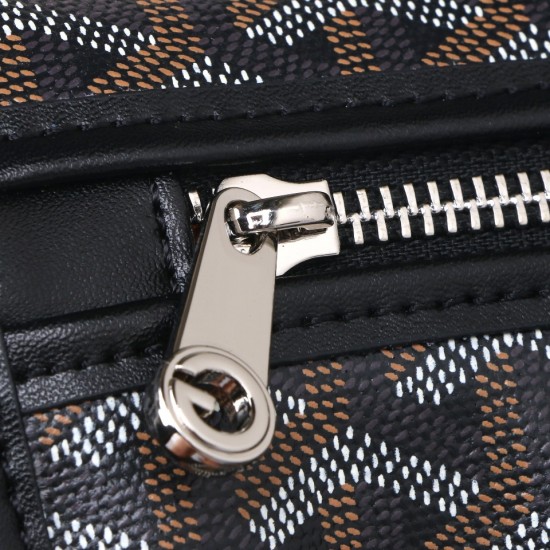 Goyard GOYARD new shoulder bag new black burst models backpack men and women with the same models can be folded shoulder straps can be removed as a handbag can also be equipped with leather size bottom length 32 width 14 height 37cm shoulder straps can be