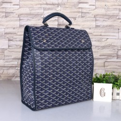 Goyard GOYARD new shoulder bag treasure blue explosion models backpack men and women with the same models can be folded shoulder straps can be removed as a handbag can also be equipped with leather size bottom length 32 width 14 height 37cm shoulder strap