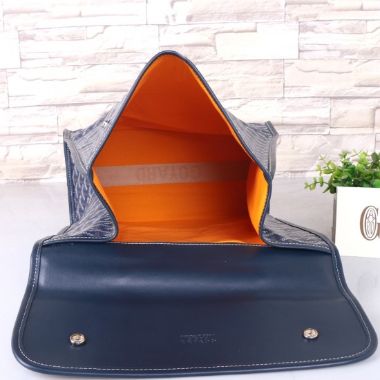 Goyard GOYARD new shoulder bag treasure blue explosion models backpack men and women with the same models can be folded shoulder straps can be removed as a handbag can also be equipped with leather size bottom length 32 width 14 height 37cm shoulder strap