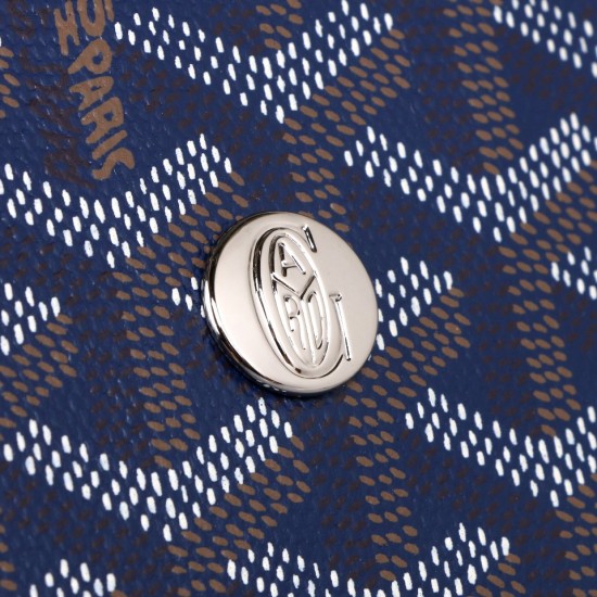 Goyard GOYARD new shoulder bag treasure blue explosion models backpack men and women with the same models can be folded shoulder straps can be removed as a handbag can also be equipped with leather size bottom length 32 width 14 height 37cm shoulder strap