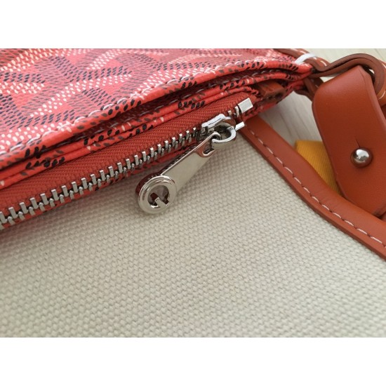 2019goyard new with genuine leather cowhide crossbody women's bag casual fashion three layer bag ins goyard small p150 size length 21 height 15 shoulder strap length 120cm