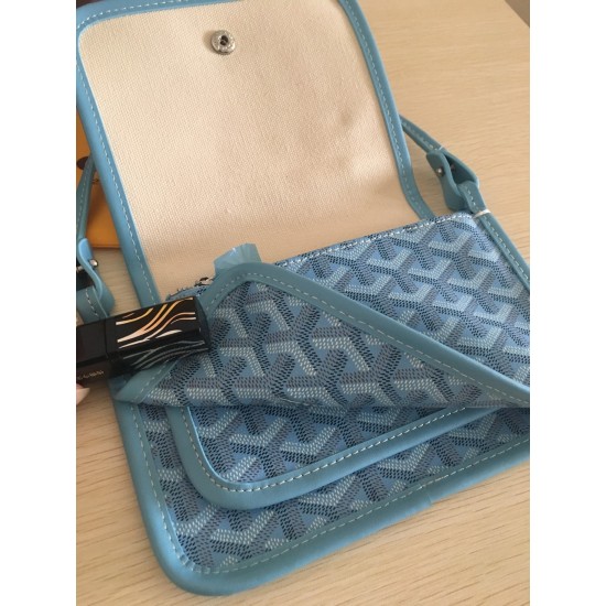 2019goyard new with genuine leather cowhide crossbody women's bag casual fashion three layer bag ins goyard small p150 size length 21 height 15 shoulder strap length 120cm