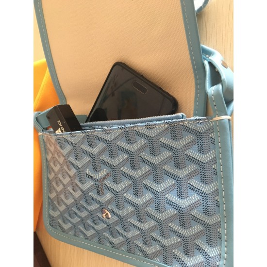 2019goyard new with genuine leather cowhide crossbody women's bag casual fashion three layer bag ins goyard small p150 size length 21 height 15 shoulder strap length 120cm