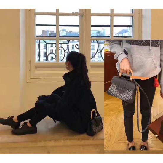 goyard goyard sigon bag mini sigon bag handbag crossbody dual purpose bag saddle bag dog tooth bag kelly bag P260 size top width 18cm height 15cm bottom bottom length 20cm bottom thickness 9cm