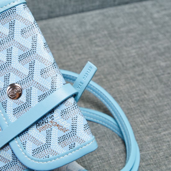 Goya Reversible Mini Tote Bag Reversible Counterflower with Leather Goya Leather Tote Bag Bottom Length 20 Top Length 28 Bottom Width 11 Height 20 Hands High 18cm P140