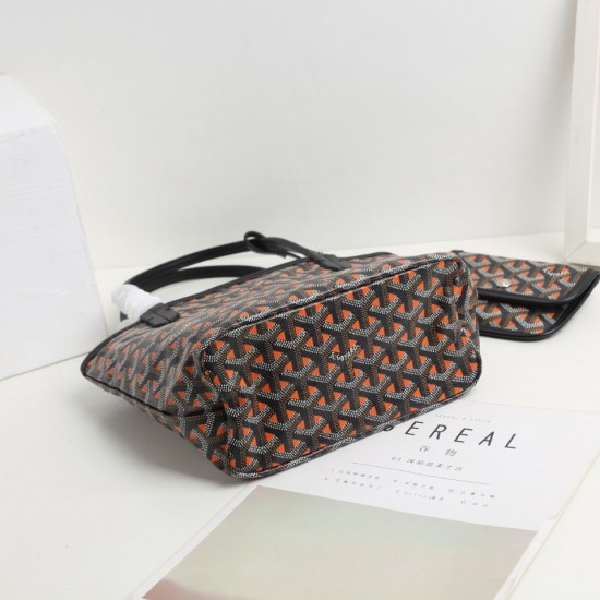 goyard Women's Bag Illusion mini Tote Single Reversible Genuine Leather Snapchat Bag Shopping Bag P130 Size Bottom Length 20 Pocket Length 28 Bottom Width 11 Bag Body Height 20 Hands Raised 18cm