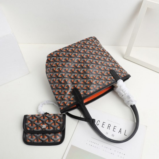 goyard Women's Bag Illusion mini Tote Single Reversible Genuine Leather Snapchat Bag Shopping Bag P130 Size Bottom Length 20 Pocket Length 28 Bottom Width 11 Bag Body Height 20 Hands Raised 18cm