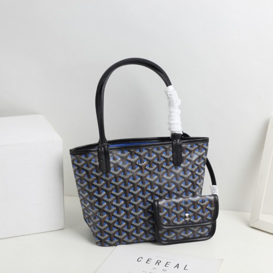 goyard Women's Bag Illusion mini Tote Single Reversible Genuine Leather Snapchat Bag Shopper P130 Size Bottom Length 20 Pocket Length 28 Bottom Width 11 Bag Body Height 20 Hands Raised 18cm