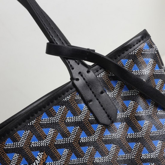 goyard Women's Bag Illusion mini Tote Single Reversible Genuine Leather Snapchat Bag Shopper P130 Size Bottom Length 20 Pocket Length 28 Bottom Width 11 Bag Body Height 20 Hands Raised 18cm