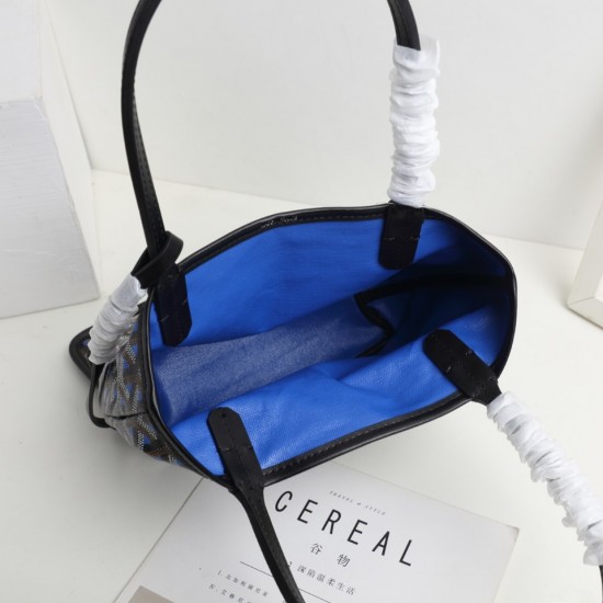 goyard Women's Bag Illusion mini Tote Single Reversible Genuine Leather Snapchat Bag Shopper P130 Size Bottom Length 20 Pocket Length 28 Bottom Width 11 Bag Body Height 20 Hands Raised 18cm