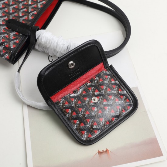 goyard Women's Bag Illusion mini Tote Single Reversible Genuine Leather Snapchat Bag Shopper P130 Size Bottom Length 20 Pocket Length 28 Bottom Width 11 Bag Body Height 20 Hands Raised 18cm