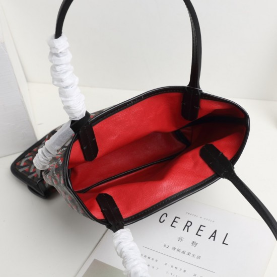 goyard Women's Bag Illusion mini Tote Single Reversible Genuine Leather Snapchat Bag Shopper P130 Size Bottom Length 20 Pocket Length 28 Bottom Width 11 Bag Body Height 20 Hands Raised 18cm