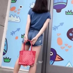 New spring and summer Goya bag Wang Fei same handbag mother bag mini single-sided shopping bag Ins models P100 bottom length 20 top length 28 bottom width 11 height 20 hand raised 18cm