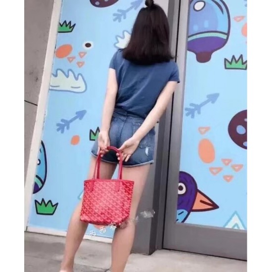 New spring and summer Goya bag Wang Fei same handbag mother bag mini single-sided shopping bag Ins models P100 bottom length 20 top length 28 bottom width 11 height 20 hand raised 18cm