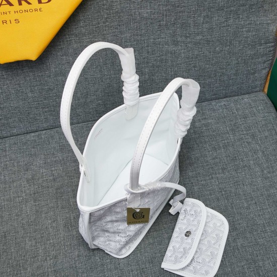 Goya Reversible Mini Tote Bag Reversible Counterflower with Leather Goya Leather Tote Bag Bottom Length 20 Top Length 28 Bottom Width 11 Height 20 Hands High 18cm P140