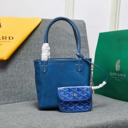 Goya Reversible Mini Tote Bag Reversible Counterflower with Leather Goya Leather Tote Bag Bottom Length 20 Top Length 28 Bottom Width 11 Height 20 Hands High 18cm P140