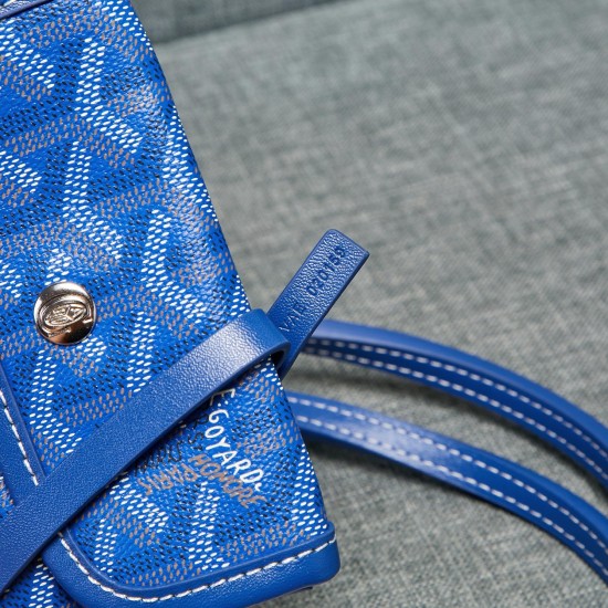 Goya Reversible Mini Tote Bag Reversible Counterflower with Leather Goya Leather Tote Bag Bottom Length 20 Top Length 28 Bottom Width 11 Height 20 Hands High 18cm P140