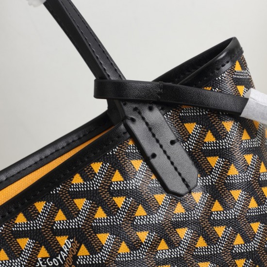 goyard Women's Bag Illusion mini Tote Single Reversible Genuine Leather Snapchat Bag Shopper P130 Size Bottom Length 20 Pocket Length 28 Bottom Width 11 Bag Body Height 20 Hands Raised 18cm