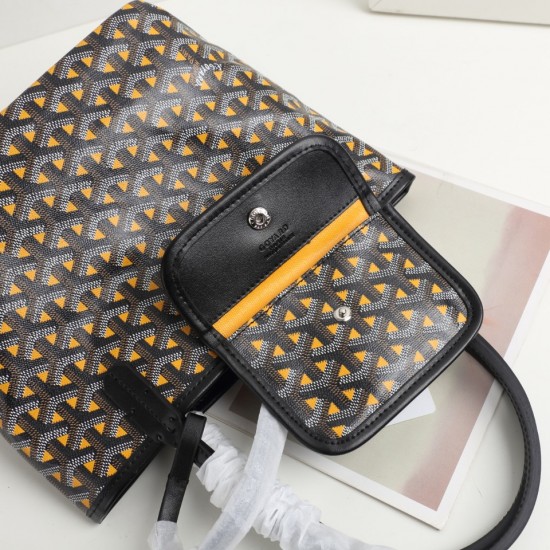 goyard Women's Bag Illusion mini Tote Single Reversible Genuine Leather Snapchat Bag Shopper P130 Size Bottom Length 20 Pocket Length 28 Bottom Width 11 Bag Body Height 20 Hands Raised 18cm